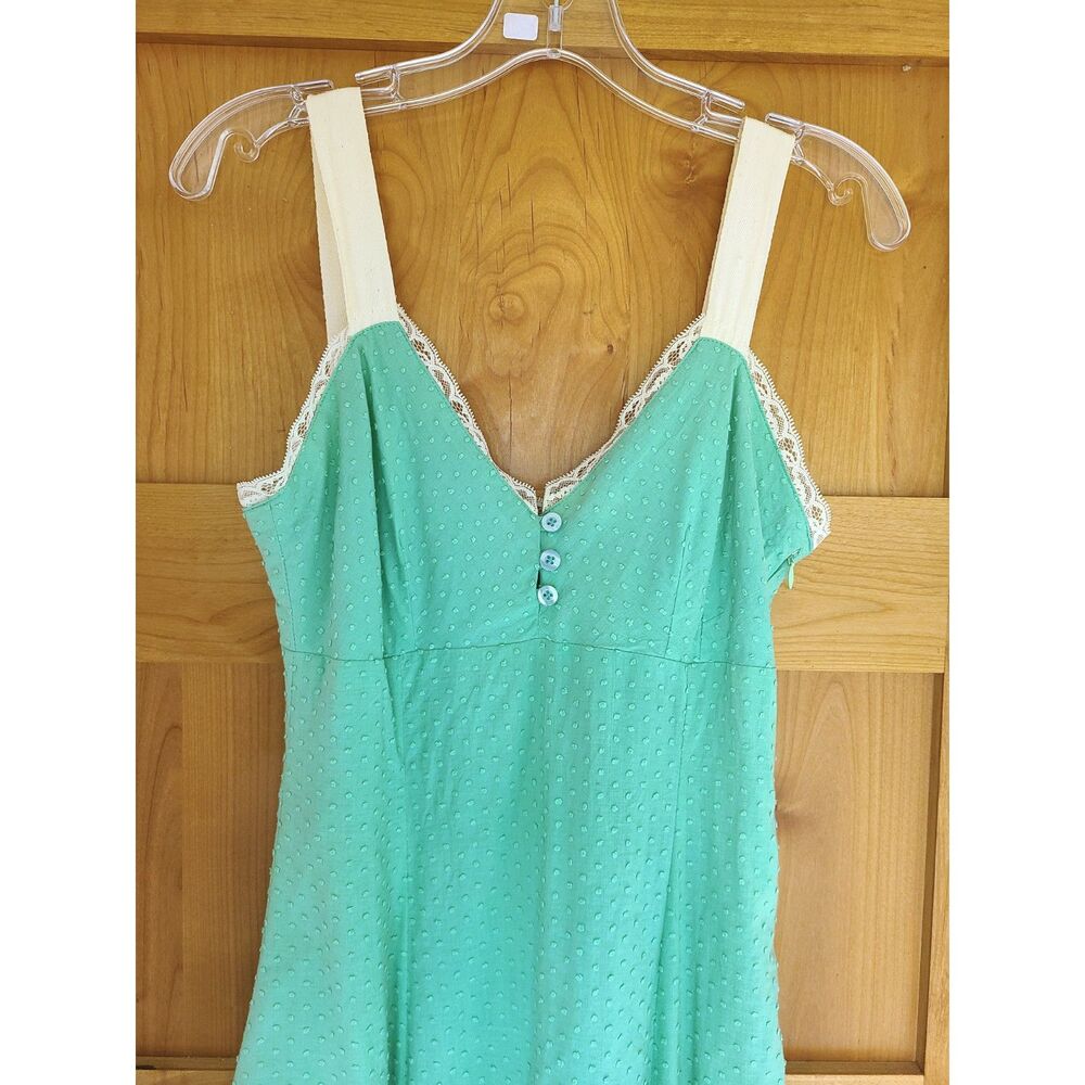 Papaya Y2K Cottagecore Spring Easter Soft Girl Era Dress Lace Trim SMALL Lined